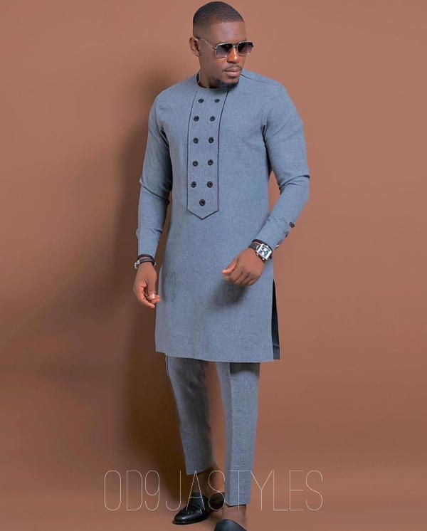 Luxury senator outfit with gold embroidery