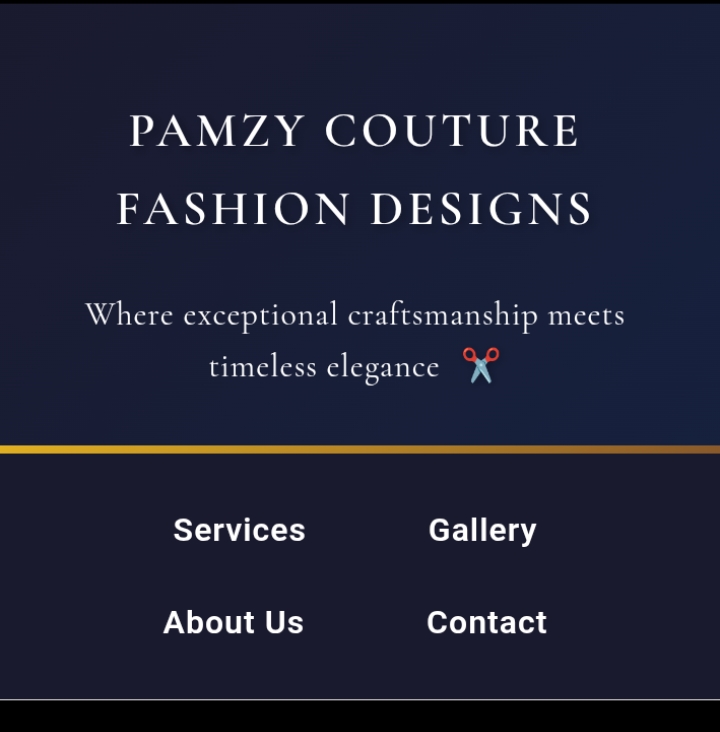Samuel Chukwuemeka Fashion Website — Homepage